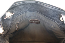 画像をギャラリービューアに読み込む, CHANEL/シャネル チェーントートバッグ キャビアスキン ブラック/シルバー金具 ショルダーバッグ 800080246