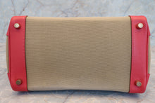 Load image into Gallery viewer, HERMES BIRKIN 30 Toile officier/Graine Couchevel leather Khaki/Rouge vif □H Engraving Hand bag 700070284