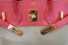 Load image into Gallery viewer, HERMES BIRKIN 30 Toile officier/Graine Couchevel leather Khaki/Rouge vif □H Engraving Hand bag 700070284