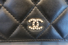 將圖片載入圖庫檢視器 CHANEL/シャネル マトラッセチェーンウォレット ラムスキン ブラック/ゴールド金具 ショルダーバッグ 700120156