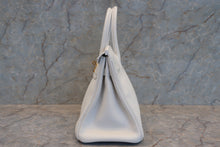 Load image into Gallery viewer, HERMES BIRKIN 30 Clemence leather White X Engraving Hand bag 700070285