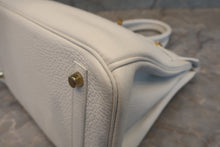 Load image into Gallery viewer, HERMES BIRKIN 30 Clemence leather White X Engraving Hand bag 700070285