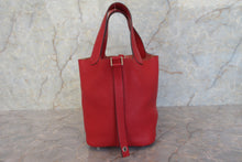 画像をギャラリービューアに読み込む, HERMES/エルメス ピコタンロックPM トリヨンクレマンス ルージュカザック T刻印 ハンドバッグ 700010210