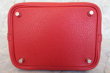 画像をギャラリービューアに読み込む, HERMES/エルメス ピコタンロックPM トリヨンクレマンス ルージュカザック T刻印 ハンドバッグ 700010210