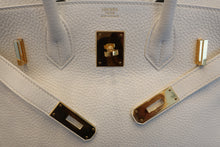 Load image into Gallery viewer, HERMES BIRKIN 30 Clemence leather White X Engraving Hand bag 700070285
