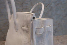Load image into Gallery viewer, HERMES BIRKIN 30 Clemence leather White X Engraving Hand bag 700070285
