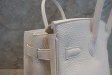 Load image into Gallery viewer, HERMES BIRKIN 30 Clemence leather White X Engraving Hand bag 700070285