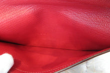 Load image into Gallery viewer, HERMES  Bearn Soufflet Chevre myzore goatskim Rose lipstick/Rouge casaque □Q Engraving Wallet 700030151