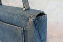 Load image into Gallery viewer, CHANEL CC mark trapezoid hand bag Denim Blue /Gold hadware Hand bag 700060234