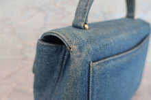 Load image into Gallery viewer, CHANEL CC mark trapezoid hand bag Denim Blue /Gold hadware Hand bag 700060234