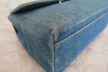 Load image into Gallery viewer, CHANEL CC mark trapezoid hand bag Denim Blue /Gold hadware Hand bag 700060234