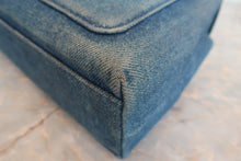 Load image into Gallery viewer, CHANEL CC mark trapezoid hand bag Denim Blue /Gold hadware Hand bag 700060234