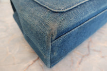 Load image into Gallery viewer, CHANEL CC mark trapezoid hand bag Denim Blue /Gold hadware Hand bag 700060234