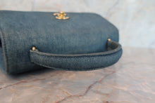 Load image into Gallery viewer, CHANEL CC mark trapezoid hand bag Denim Blue /Gold hadware Hand bag 700060234