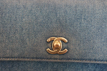 Load image into Gallery viewer, CHANEL CC mark trapezoid hand bag Denim Blue /Gold hadware Hand bag 700060234