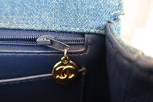 Load image into Gallery viewer, CHANEL CC mark trapezoid hand bag Denim Blue /Gold hadware Hand bag 700060234