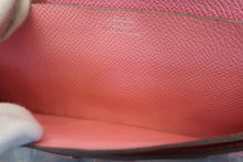 将图片加载到图库查看器,HERMES Bearn Soufflet Epsom leather Rose confetti T刻印 Wallet 700120187