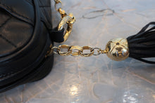Load image into Gallery viewer, CHANEL Matelasse fringe chain shoulder bag Lambskin Black/Gold hadware Shoulder bag 800040140