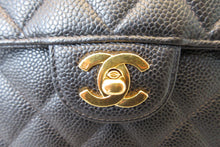 Load image into Gallery viewer, CHANEL Medium Matelasse single flap chain shoulder bag Caviar skin Black/Gold hadware Shoulder bag 700090070