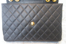 Load image into Gallery viewer, CHANEL Medium Matelasse single flap chain shoulder bag Caviar skin Black/Gold hadware Shoulder bag 700090070