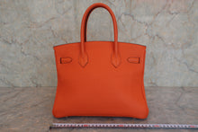 画像をギャラリービューアに読み込む, HERMES/エルメス バーキン30 トゴ オレンジ □H刻印 ハンドバッグ 800040148