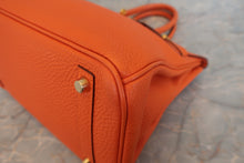 画像をギャラリービューアに読み込む, HERMES/エルメス バーキン30 トゴ オレンジ □H刻印 ハンドバッグ 800040148