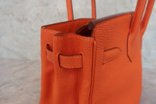 画像をギャラリービューアに読み込む, HERMES/エルメス バーキン30 トゴ オレンジ □H刻印 ハンドバッグ 800040148