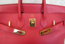 Load image into Gallery viewer, HERMES HAUT A COURROIRE 32 Graine Couchevel leather  Rouge vif □B Engraving Hand bag 700070103