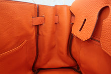 画像をギャラリービューアに読み込む, HERMES/エルメス バーキン30 トゴ オレンジ □H刻印 ハンドバッグ 800040148