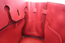 Load image into Gallery viewer, HERMES HAUT A COURROIRE 32 Graine Couchevel leather  Rouge vif □B Engraving Hand bag 700070103