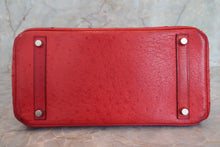 將圖片載入圖庫檢視器 HERMES/エルメス バーキン30 オーストリッチ ルージュ □I刻印 ハンドバッグ 700040107