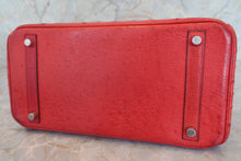 將圖片載入圖庫檢視器 HERMES/エルメス バーキン30 オーストリッチ ルージュ □I刻印 ハンドバッグ 700040107