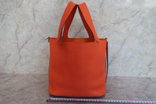 将图片加载到图库查看器,HERMES PICOTIN LOCK MM Clemence leather Feu □R刻印 Hand bag 700120238