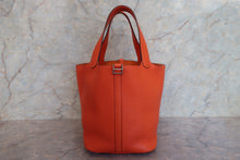 将图片加载到图库查看器,HERMES PICOTIN LOCK MM Clemence leather Feu □R刻印 Hand bag 700120238