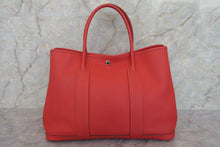 Load image into Gallery viewer, HERMES  GARDEN PARTY PM Country leather Rouge pivoine R Engraving Tote bag 700030105
