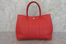 Load image into Gallery viewer, HERMES  GARDEN PARTY PM Country leather Rouge pivoine R Engraving Tote bag 700030105