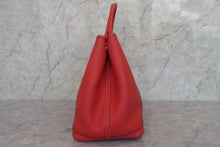 Load image into Gallery viewer, HERMES  GARDEN PARTY PM Country leather Rouge pivoine R Engraving Tote bag 700030105
