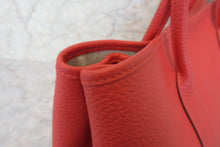 Load image into Gallery viewer, HERMES  GARDEN PARTY PM Country leather Rouge pivoine R Engraving Tote bag 700030105