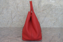 Load image into Gallery viewer, HERMES  GARDEN PARTY PM Country leather Rouge pivoine R Engraving Tote bag 700030105