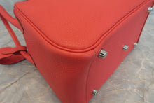 Load image into Gallery viewer, HERMES LINDY 26 Clemence leather Rouge pivoine T Engraving  Shoulder bag 700050250