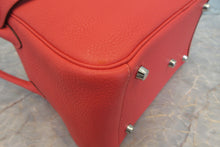 Load image into Gallery viewer, HERMES LINDY 26 Clemence leather Rouge pivoine T Engraving  Shoulder bag 700050250