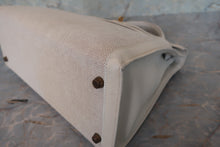 画像をギャラリービューアに読み込む, HERMES/エルメス ケリー32 トワルアッシュ/レザー ベージュ/ホワイト 〇U刻印 ハンドバッグ 700080200