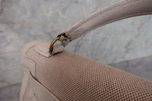 画像をギャラリービューアに読み込む, HERMES/エルメス ケリー32 トワルアッシュ/レザー ベージュ/ホワイト 〇U刻印 ハンドバッグ 700080200