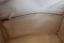 画像をギャラリービューアに読み込む, HERMES/エルメス ケリー32 トワルアッシュ/レザー ベージュ/ホワイト 〇U刻印 ハンドバッグ 700080200