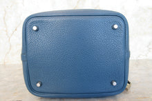 将图片加载到图库查看器,HERMES PICOTIN LOCK MM Clemence leather Blue de galice □R刻印 Hand bag 700100168