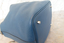 将图片加载到图库查看器,HERMES PICOTIN LOCK MM Clemence leather Blue de galice □R刻印 Hand bag 700100168