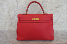 画像をギャラリービューアに読み込む, HERMES/エルメス ケリー35 トリヨンクレマンス ルージュカザック □Q刻印 ショルダーバッグ 700030078
