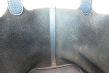 将图片加载到图库查看器,HERMES PICOTIN LOCK MM Clemence leather Blue de galice □R刻印 Hand bag 700100168