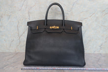 将图片加载到图库查看器,HERMES BIRKIN 40 Togo leather Black 〇W刻印 Hand bag 700110043
