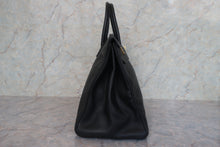 将图片加载到图库查看器,HERMES BIRKIN 40 Togo leather Black 〇W刻印 Hand bag 700110043